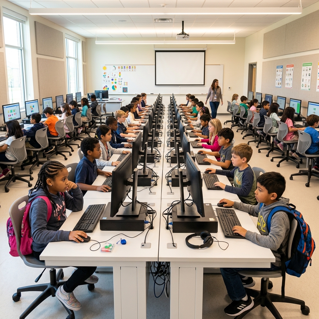 Modern computer lab for digital literacy
